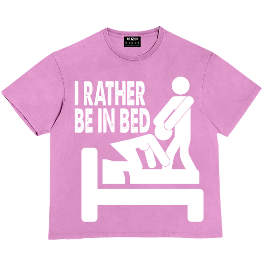 EOO "I RATHER BE IN BED." TEE (LIGHT PINK)