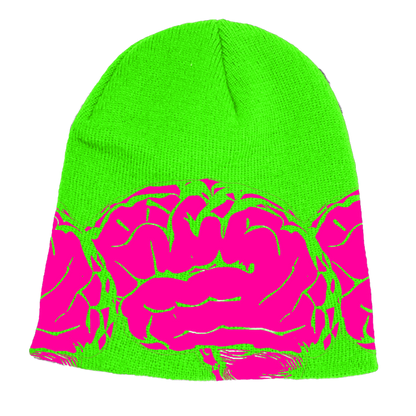 BRAIN POWER BEANIE (WATERMELON)